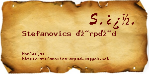 Stefanovics Árpád névjegykártya